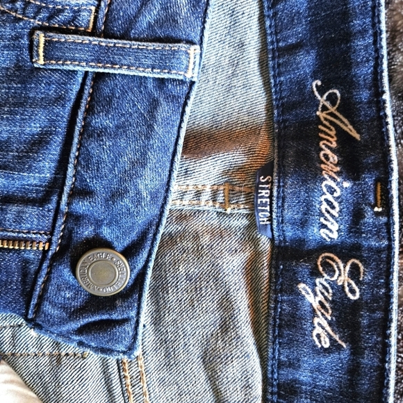 American Eagle Outfitters Stretch Hipster Deconstructed Jeans - Picture 4 of 6